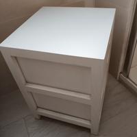 Mobiletto per il bagno bianco 2 cassetti 
