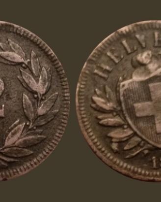 moneta 2 rappen 1851