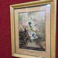 Simon Pasini 1976 Arlecchino e Colombina olio tela