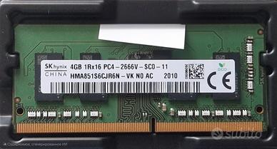 Memoria RAM SK Hynix 4 GB SODIMM  x AMD 