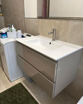 Mobile bagno lavandino sospeso legno laccato