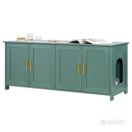 Mobile da Lettiera con Cassetto per Gatti Legno