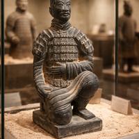 Statuetta guerriero terra cotta