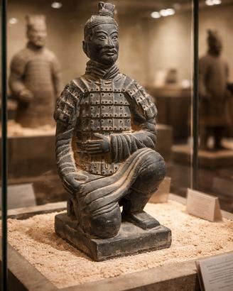 Statuetta guerriero terra cotta