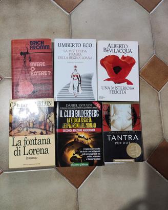 libri di vario genere in grande quantità 