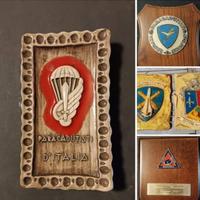crest militari su legno e ceramica