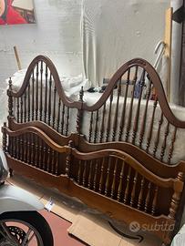 Testiera e pediera letto matrimoniale in legno