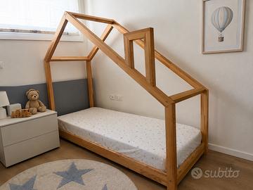 Letto a Capanna per bambini  + Materasso