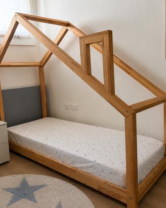 Letto a Capanna per bambini  + Materasso