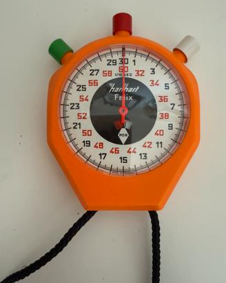 Cronometro Hanhart Felix Tri Stop arancio nuovo