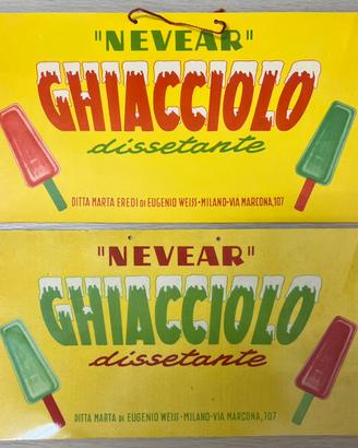 Cartello pubblicitario vintage ghiaccioli