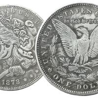 REPLICA MONETA 1878 MORGAN ONE DOLLAR TESCHIO USA
