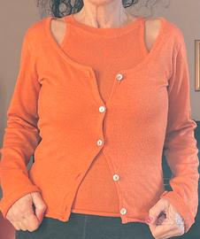 Cardigan e canotta scalfo americana