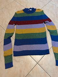 Maglia leggera girocollo multicolore Zara