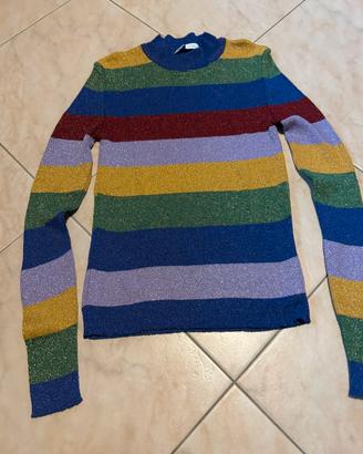 Maglia leggera girocollo multicolore Zara