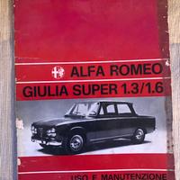 Libretto Uso e Manutenzione Alfa Giulia 1.3 e 1.6