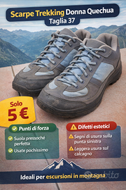 🗻 Scarpe Trekking Donna Quechua – Taglia 37 🏔