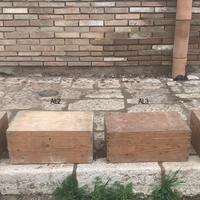 Antica cassa da trasporto in legno massello