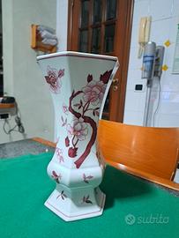 Vaso in porcellana esagonale decorato a mano - Vin