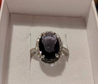 anello cristallo viola 