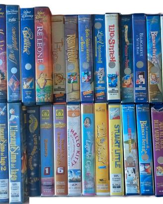 VHS 25 cartoni animati per bambini Walt Disney 