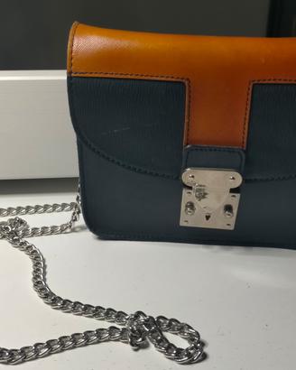 Borsa piccola a tracolla in pelle saffiano 