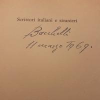 Libro Riccardo Bacchelli autografato 1969