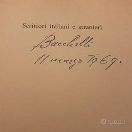 Libro Riccardo Bacchelli autografato 1969