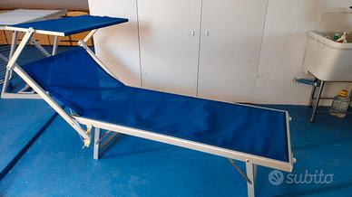 lettino prendisole in alluminio 