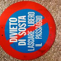 Divieto di sosta vintage 40cm in metallo