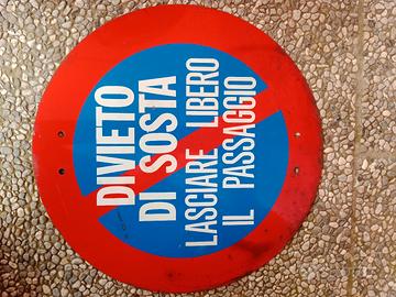 Divieto di sosta vintage 40cm in metallo