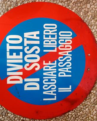 Divieto di sosta vintage 40cm in metallo