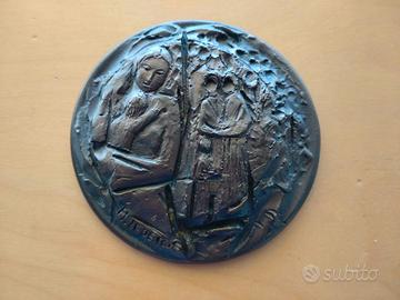 Medaglione in bronzo Firmato Tedesco