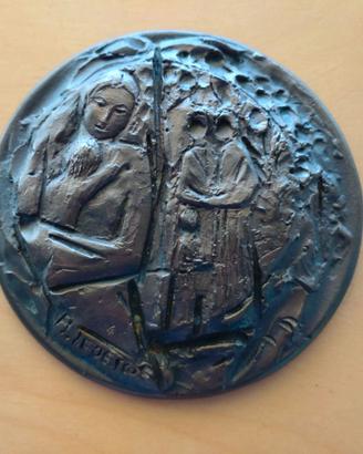 Medaglione in bronzo Firmato Tedesco