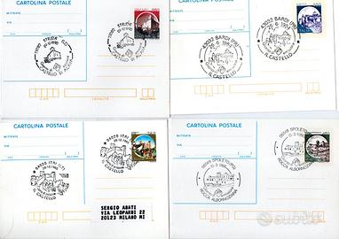 6 Interi Postali dei  Castelli con timbro 1 giorn