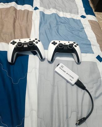 console retrogaming bianca contenente 2 controller