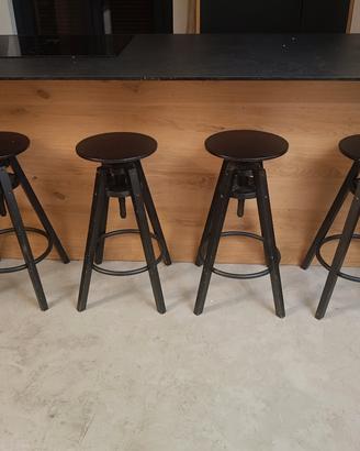 Sgabello IKEA, modello DALFRED, colore nero.