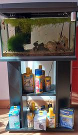 set acquario Tetra 60 LT attivato con mobile