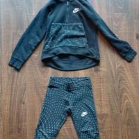 felpa in pile e leggins nike per bambino/a