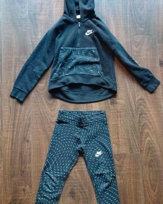 felpa in pile e leggins nike per bambino/a