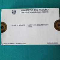 Serie divisionale proof lira 1992