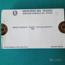 Serie divisionale proof lira 1992