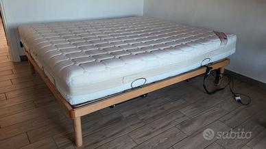 Letto: rete motorizzata e materasso made in Italy