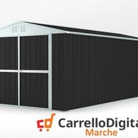 Box garage auto in Acciaio 327x611cm 19mq nero