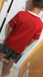 t-shirt rossa Adidas uomo 