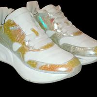 Sneakers Alexander McQueen Donna Glitter Multicolo
