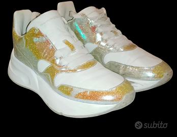 Sneakers Alexander McQueen Donna Glitter Multicolo