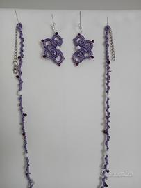 Parure in pizzo chiacchierino 