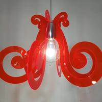 Lampadario moderno Mizar rosso