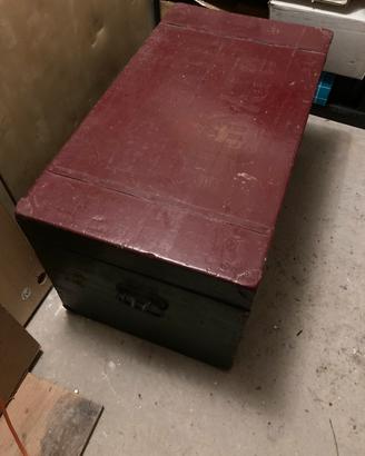 Baule cassone legno esercito/con nome 80x45x40